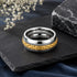 Elegant Gold Inlay Modern Charm 925 Sterling Silver Ring for women