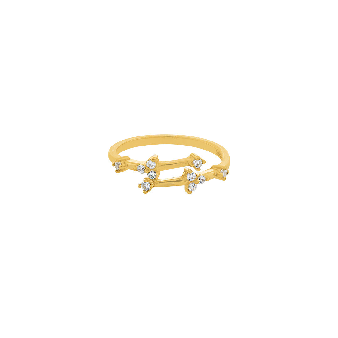 Elegant Gold Plated Silver Ring