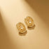 Elegant Golden Lattice 925 Sterling Silver Statement Earrings