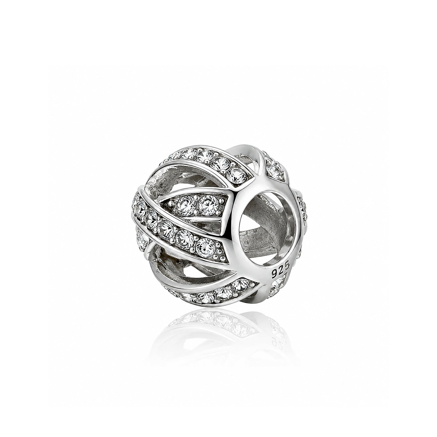 Elegant Intertwined Eternal CZ Sterling Silver Pendant for Women