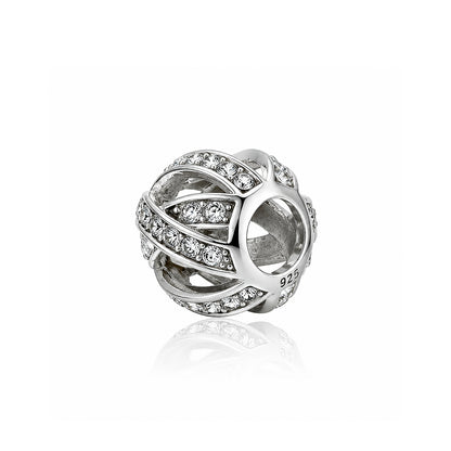 Elegant Intertwined Eternal CZ Sterling Silver Pendant for Women