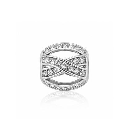 Elegant Intertwined Eternal CZ Sterling Silver Pendant for Women