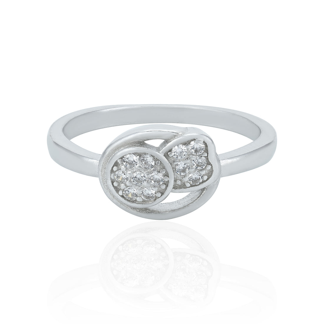 Elegant Knot Design 925 Sterling Silver Ring for Women