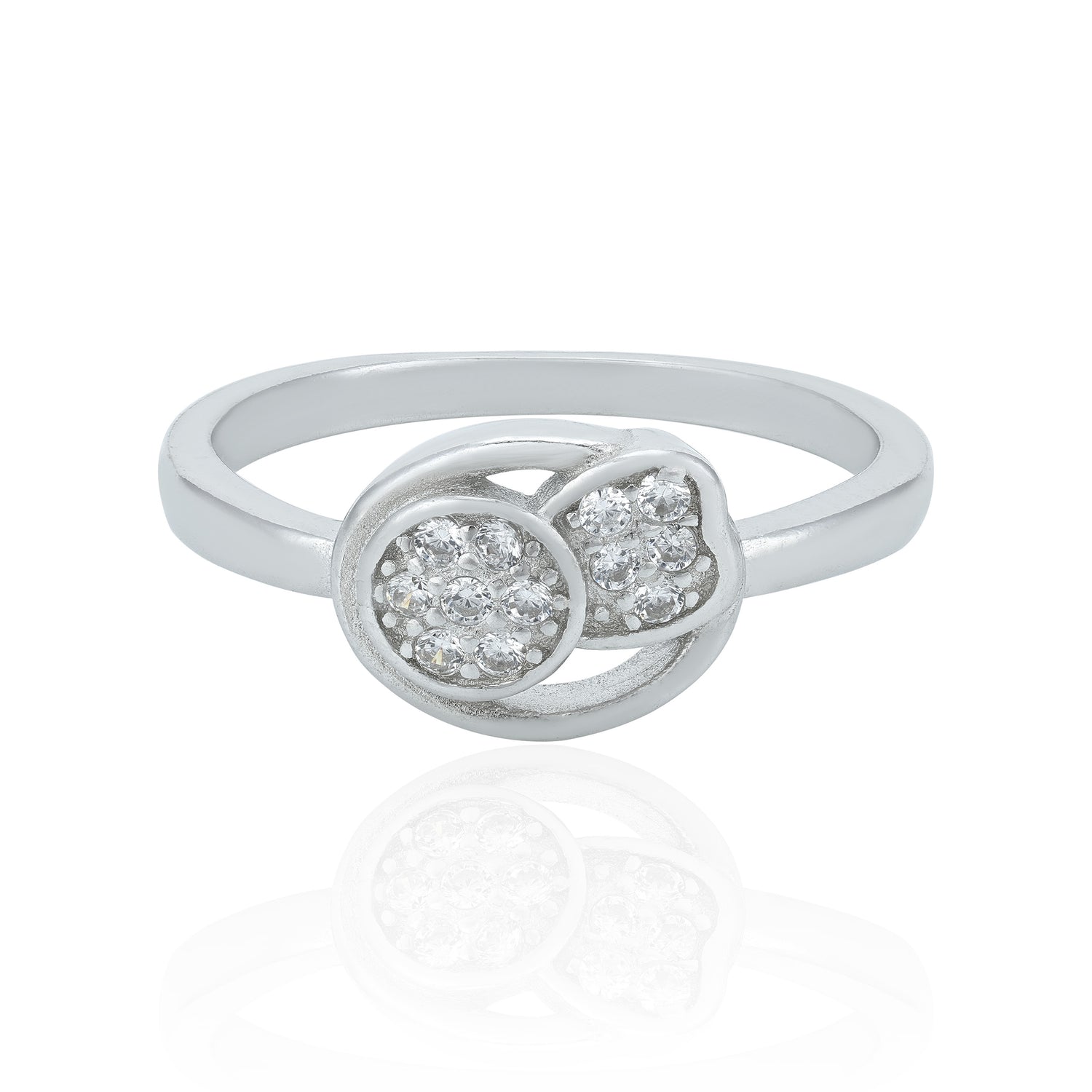 Elegant Knot Design 925 Sterling Silver Ring for Women
