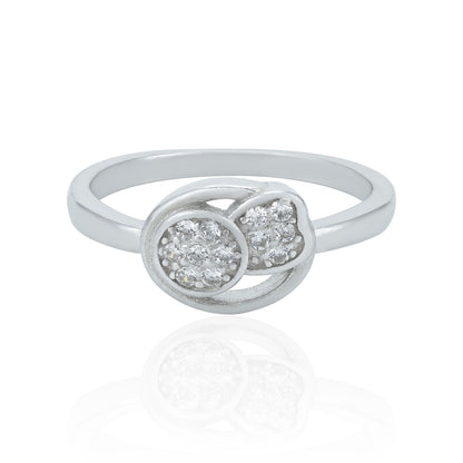 Elegant Knot Design 925 Sterling Silver Ring for Women
