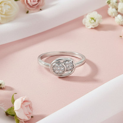 Elegant Knot Design 925 Sterling Silver Ring for Women