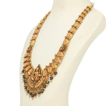 Elegant Lakshmi Elephant Nagas 925 Sterling Silver Haram for Women