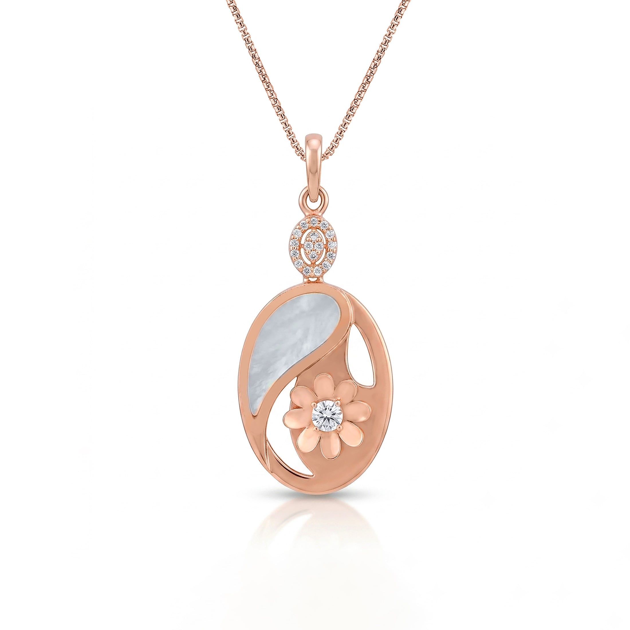 Elegant Leaf Charm 925 Sterling Silver Pendant