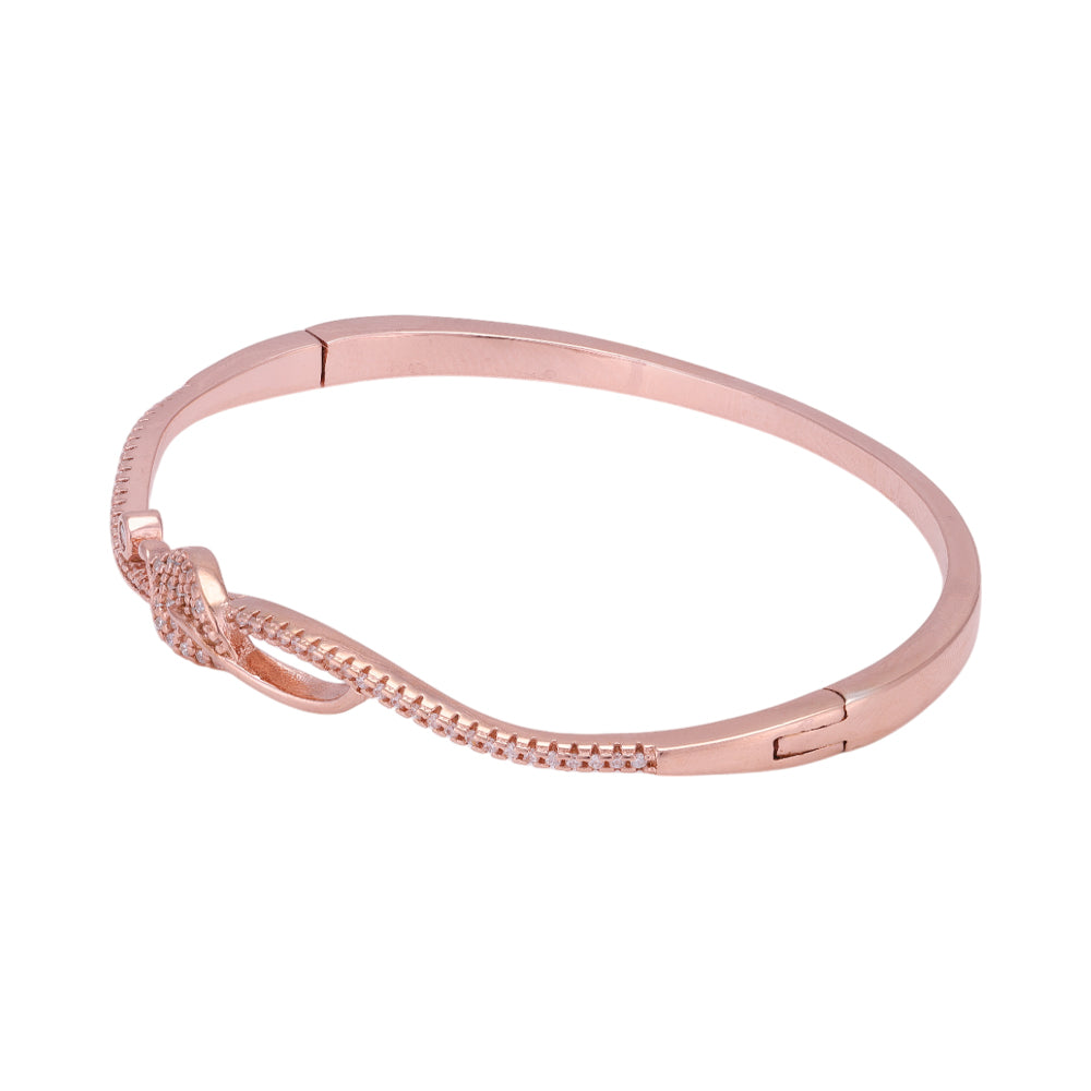 Elegant Leaf Rose Gold Plated 925 Bracelet