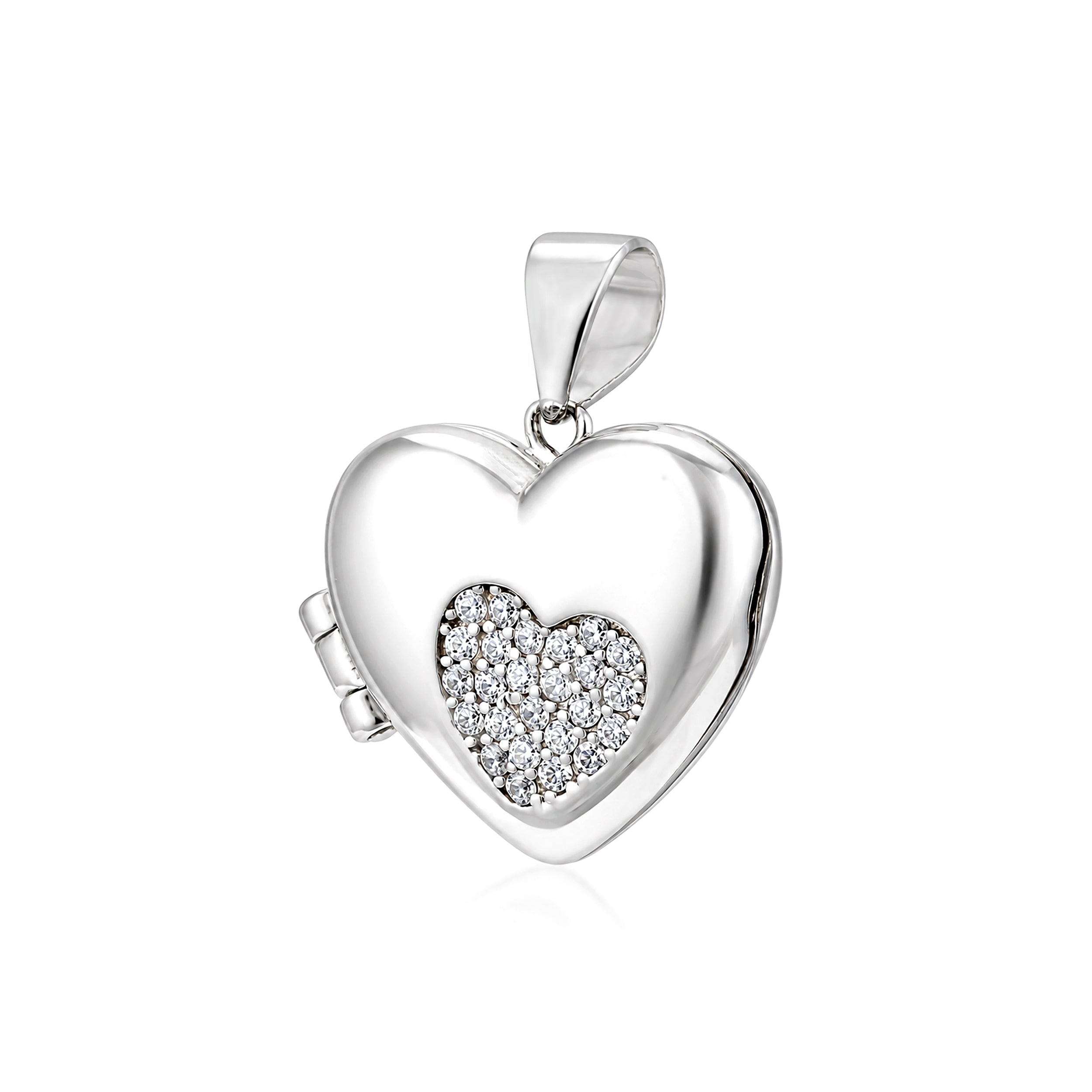 Elegant Love Heart Locket 925 Sterling Silver Pendant for women