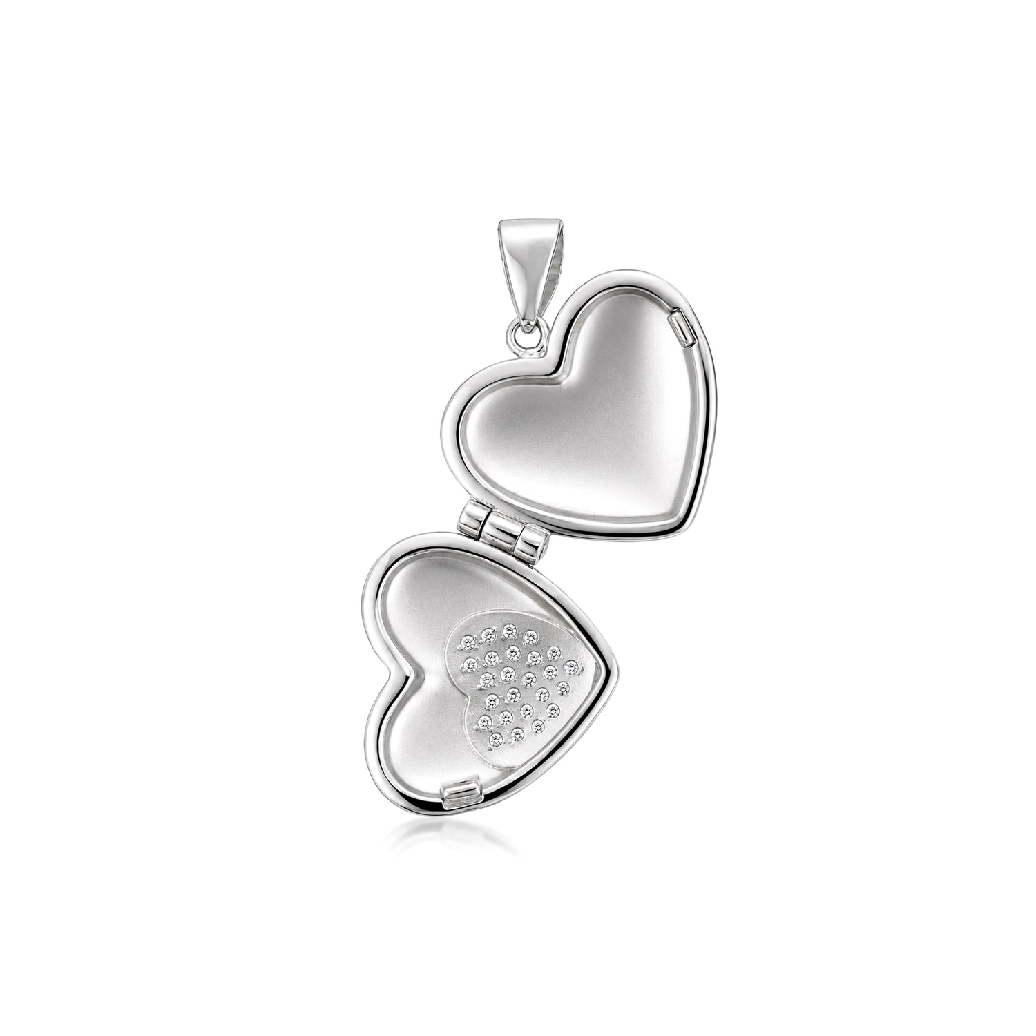 Elegant Love Heart Locket 925 Sterling Silver Pendant for women