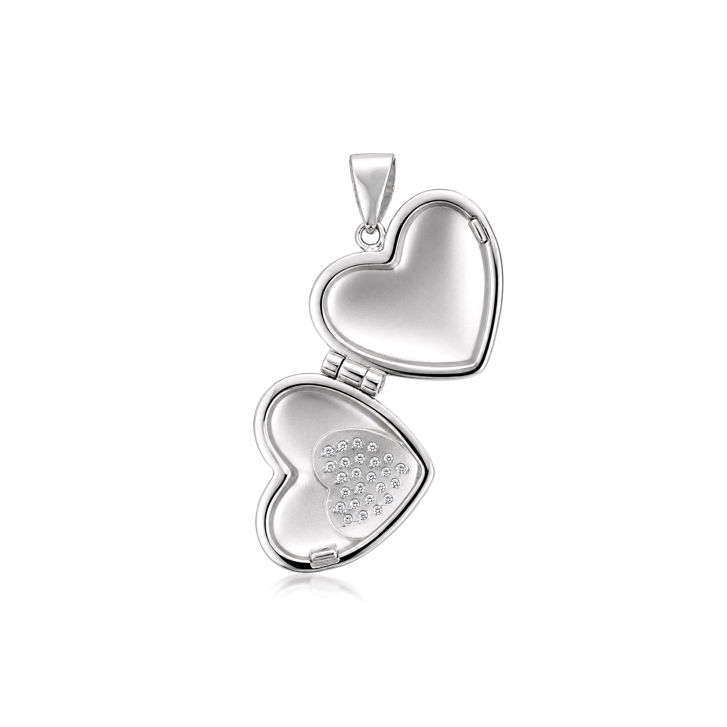 Elegant Love Heart Locket 925 Sterling Silver Pendant for women