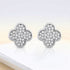 Elegant Lucky Clover 925 Sterling Silver Stud for women