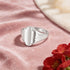 Elegant Mirror Finish Engraving 925 Sterling Silver Ring for women