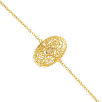 Elegant Oval 925 Sterling Silver Designer Bracelet