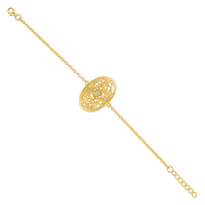 Elegant Oval 925 Sterling Silver Designer Bracelet