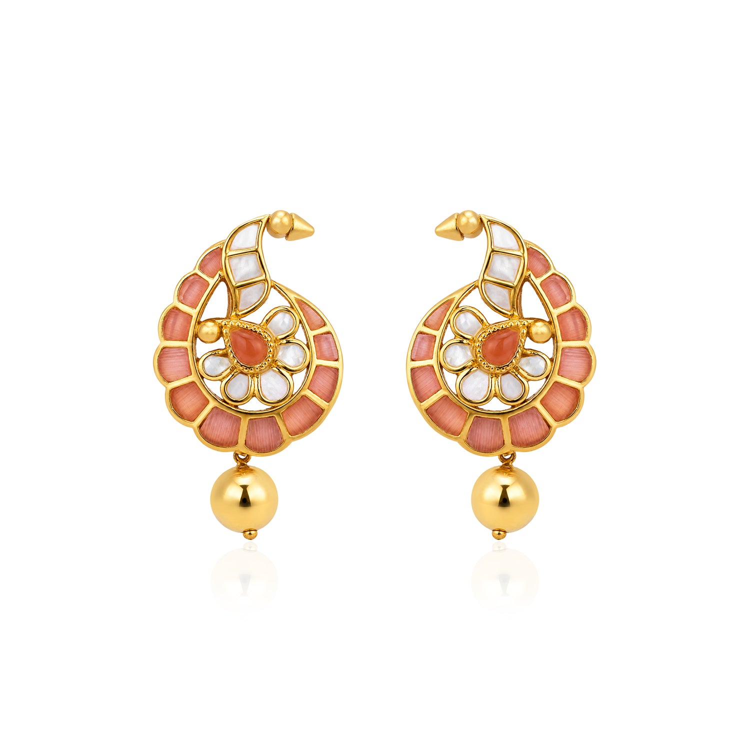 Elegant Peacock Petals 925 Sterling Silver Fashion Earrings