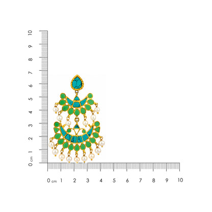 Elegant Pearl Cascade 925 Sterling Silver Party Earrings