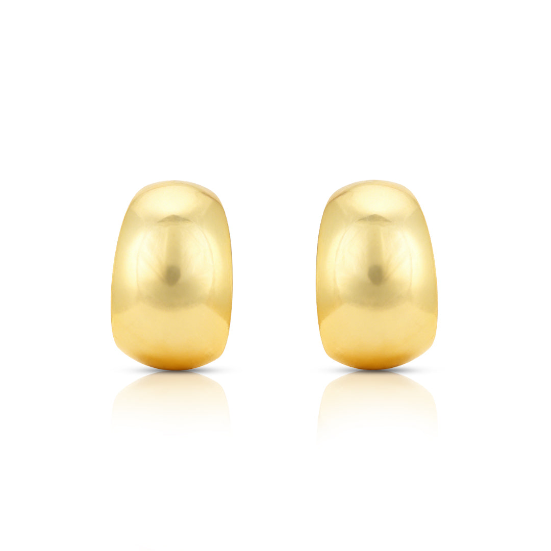 Elegant Pebble Inspired Bold Gold 925 Sterling Silver Earring for women