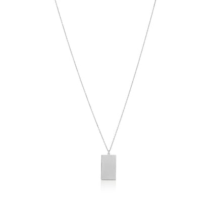 Elegant Personalised Tag 925 Sterling Silver Chain Pendant for Women
