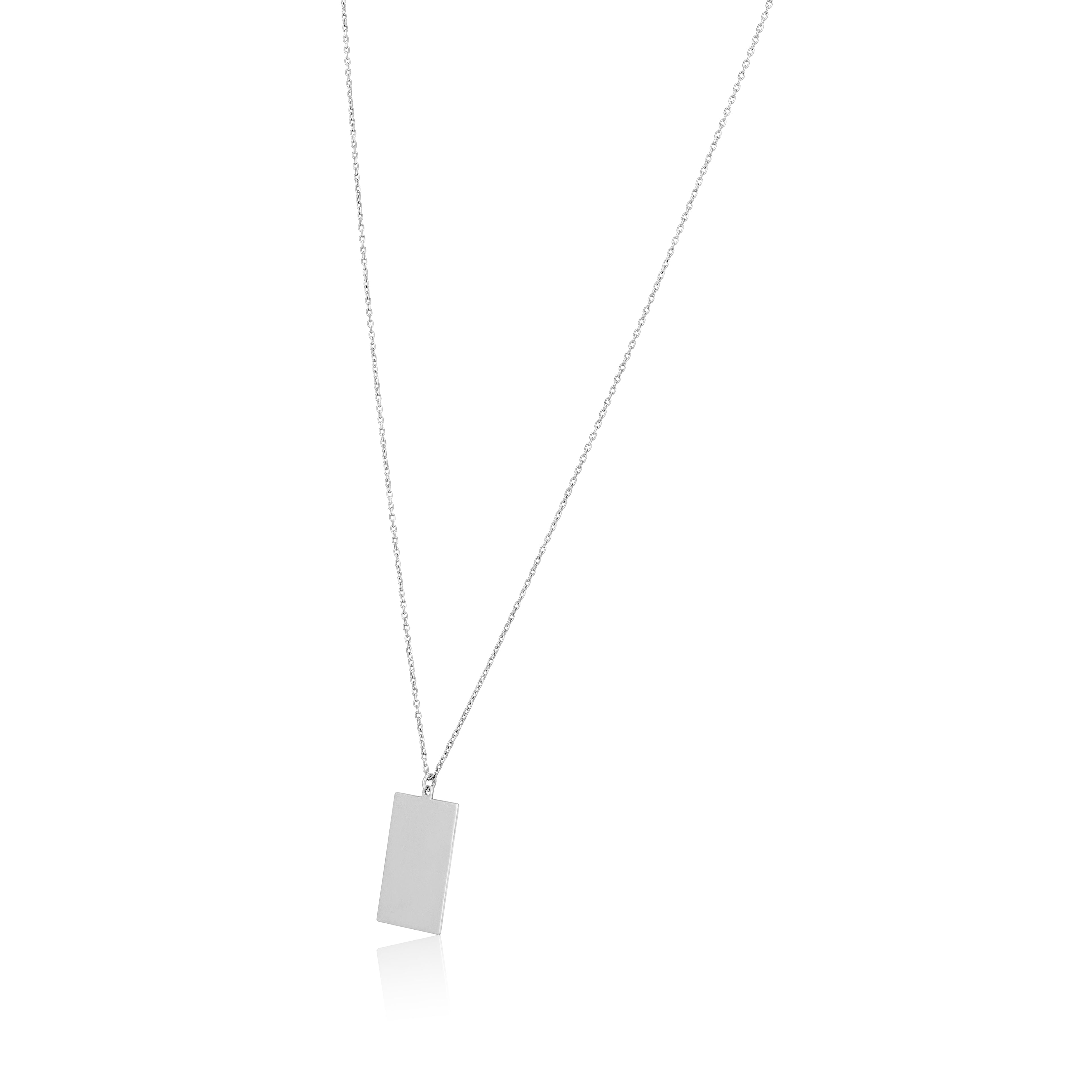 Elegant Personalised Tag 925 Sterling Silver Chain Pendant for Women