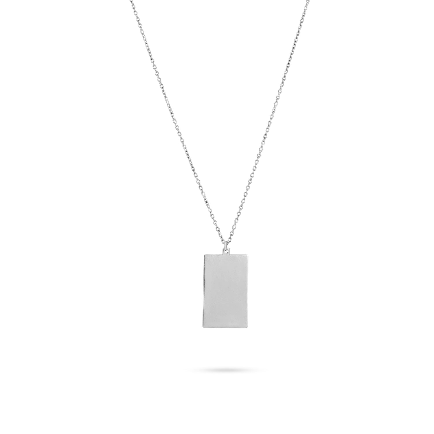 Elegant Personalised Tag 925 Sterling Silver Chain Pendant for Women