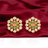Elegant Polki Floral 925 Sterling Silver Statement Earring