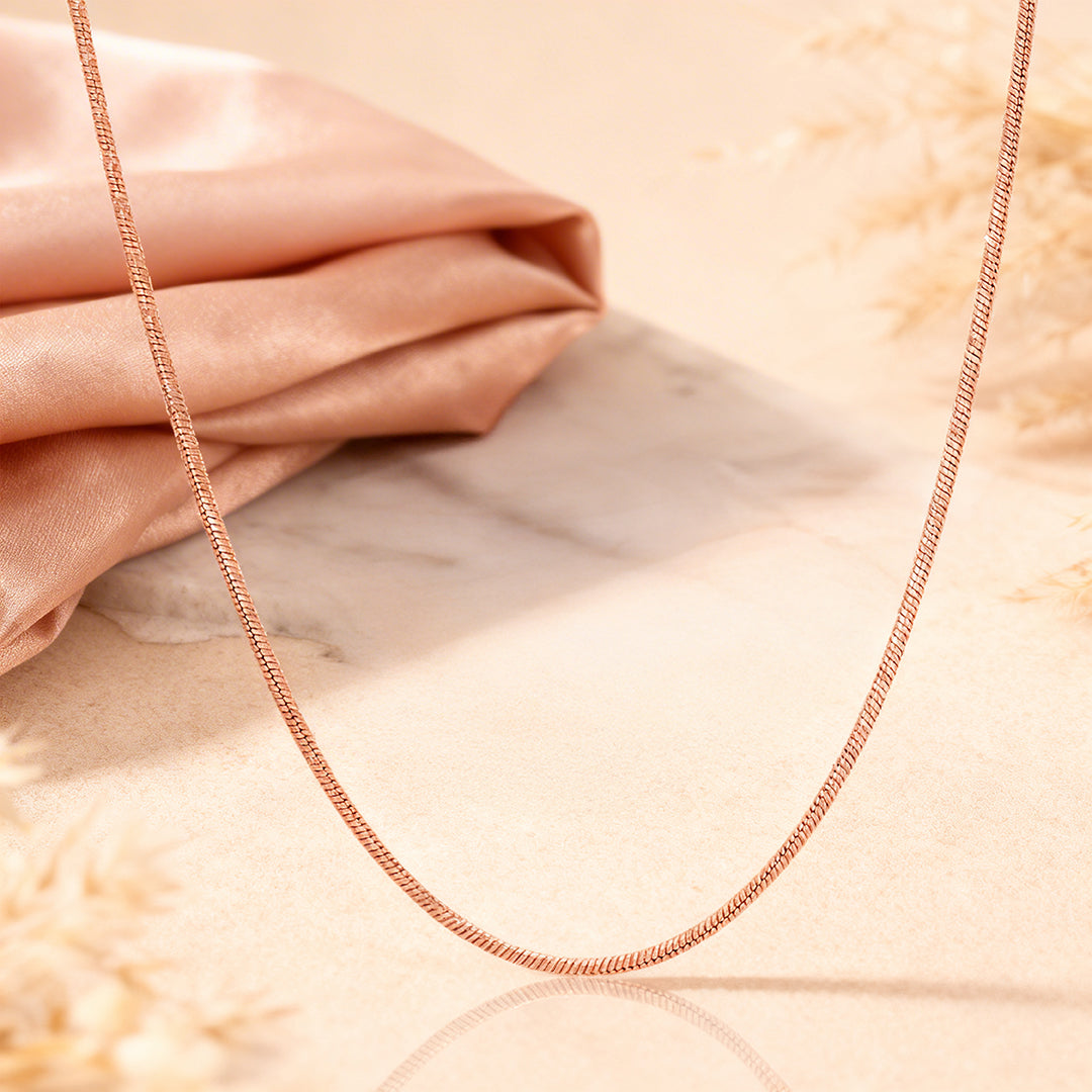 Elegant Rose Gold 925 Sterling Silver Chain for Women