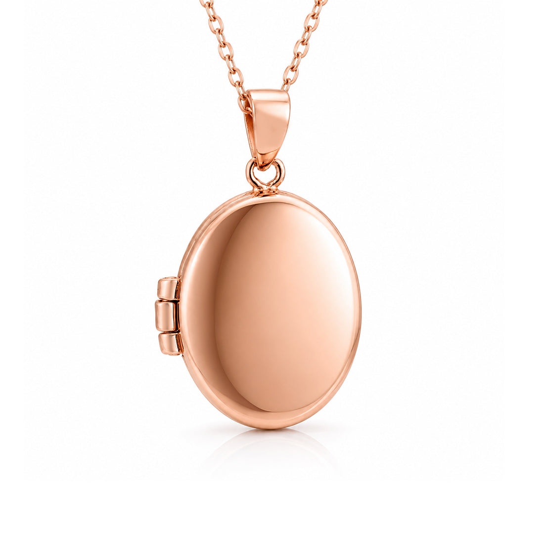 Elegant Rose Gold Oval Locket 925 Sterling Silver for women