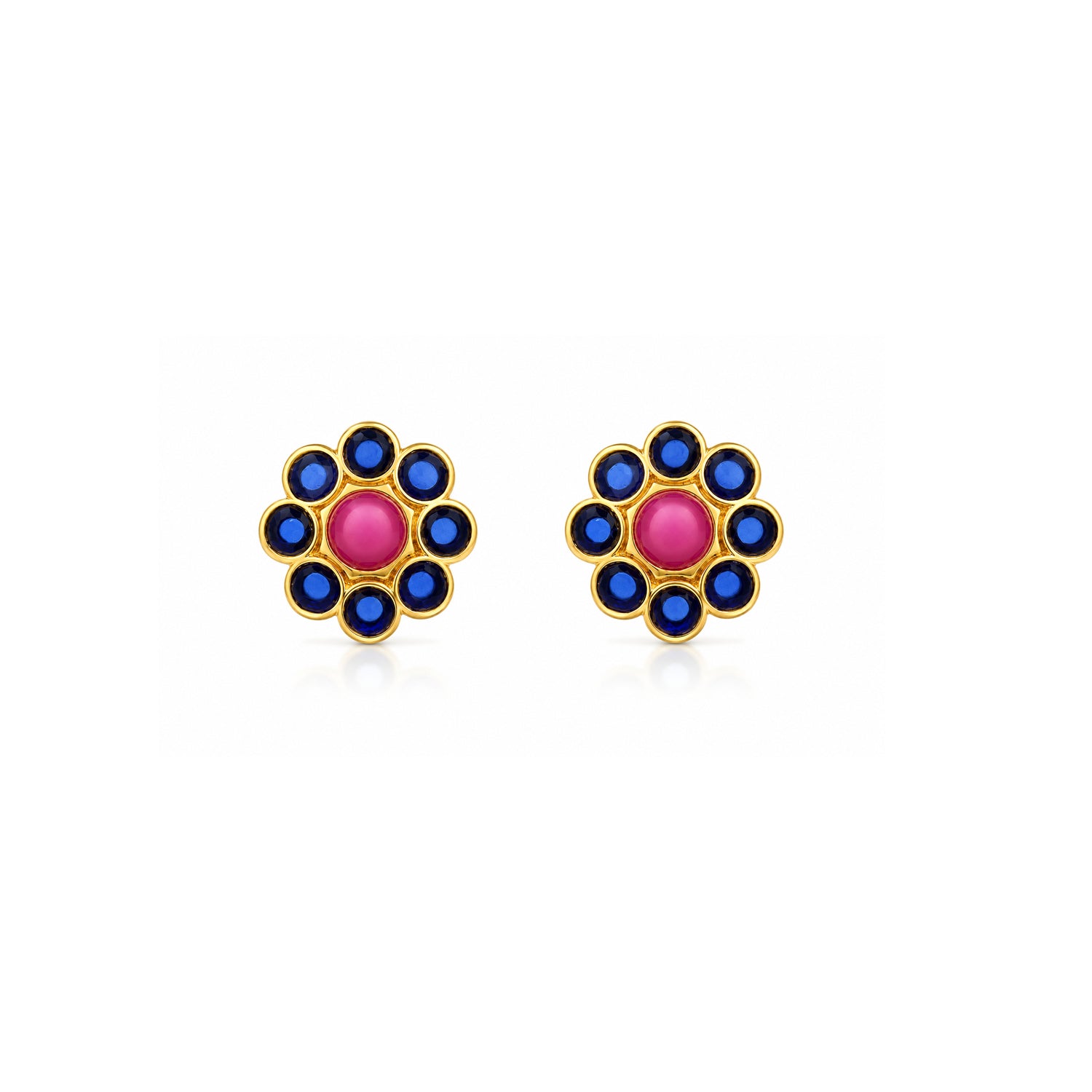 Elegant Ruby Bloom 925 Sterling Silver Signature Earrings