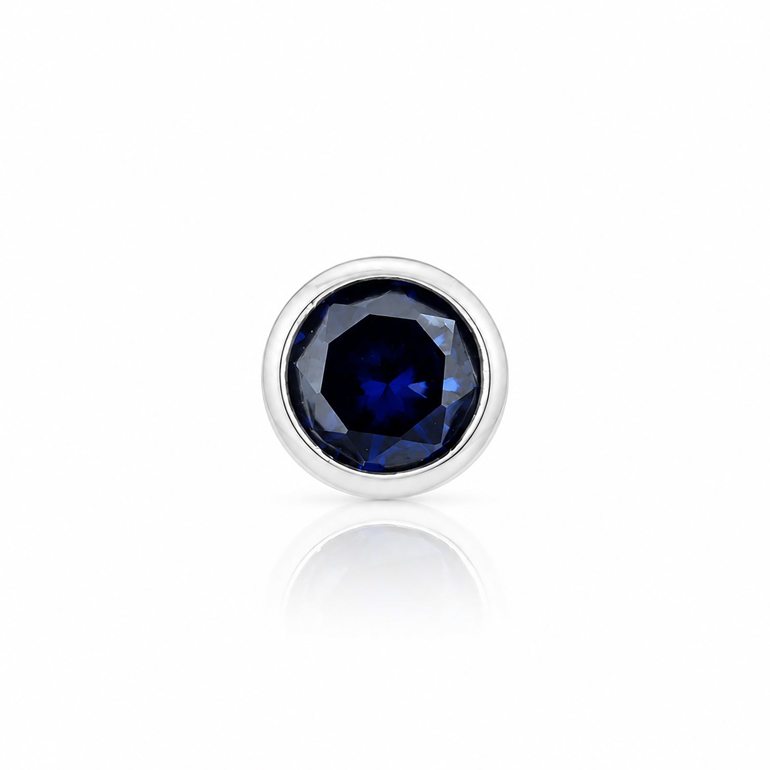 Elegant Sapphire Glow 925 Sterling Silver Designer Nosepin