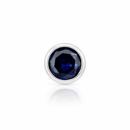 Elegant Sapphire Glow 925 Sterling Silver Designer Nosepin