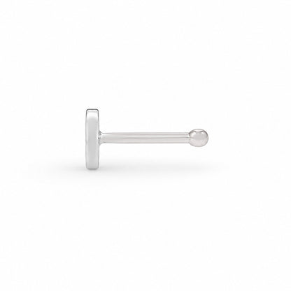 Elegant Silver Circle 925 Sterling Silver Signature Nose Pin