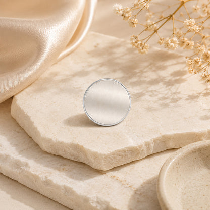 Elegant Silver Circle 925 Sterling Silver Signature Nose Pin