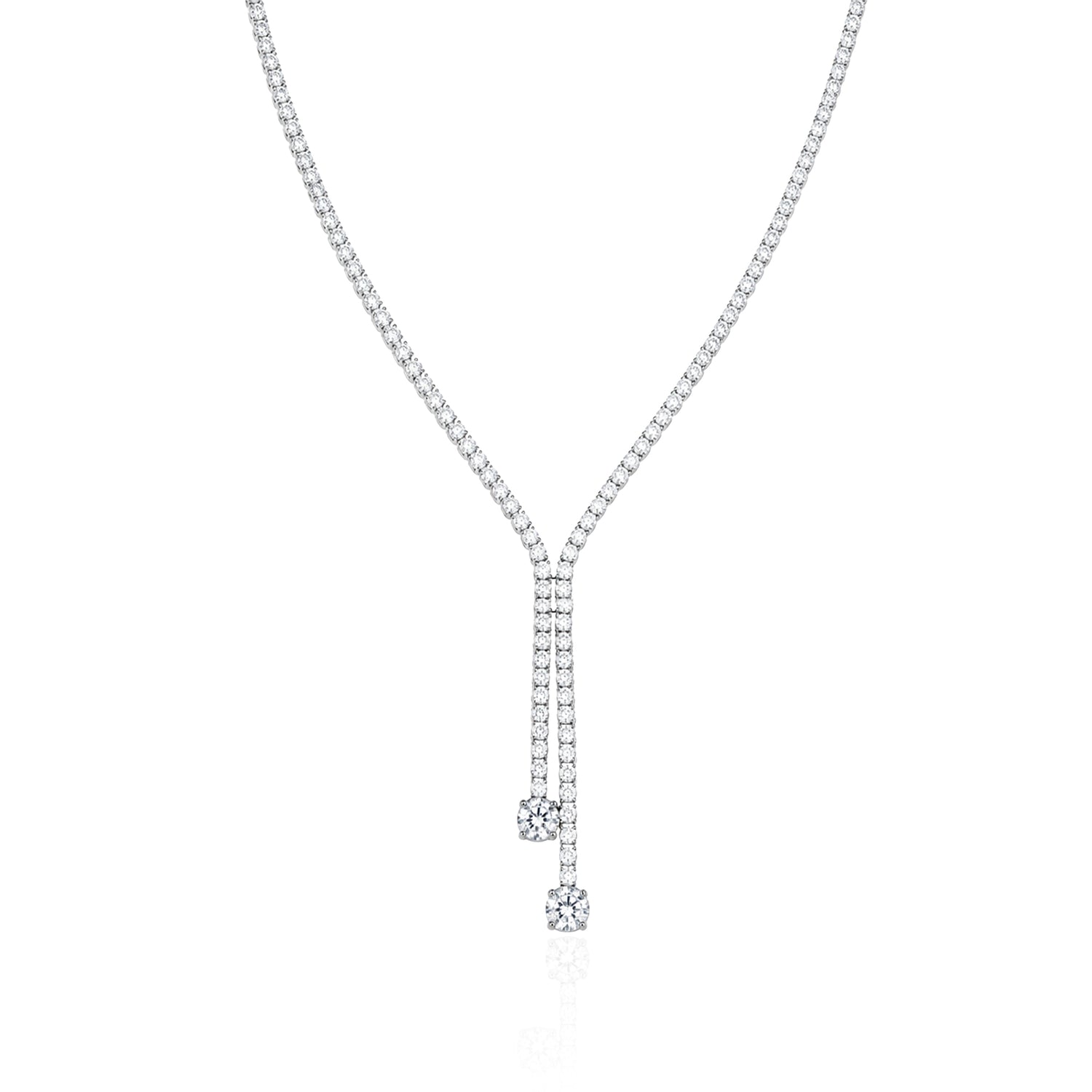 Elegant Silver Drop Necklace
