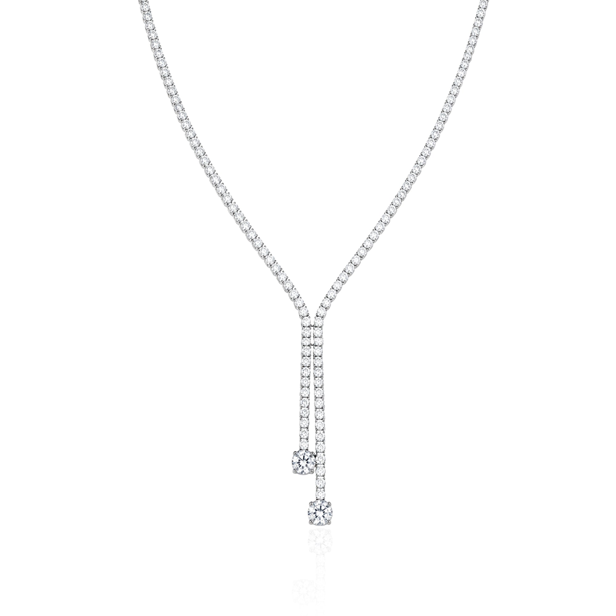 Elegant Silver Drop Necklace