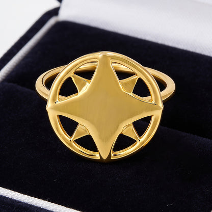 Elegant Star Wheel 925 Sterling Silver Premium Ring