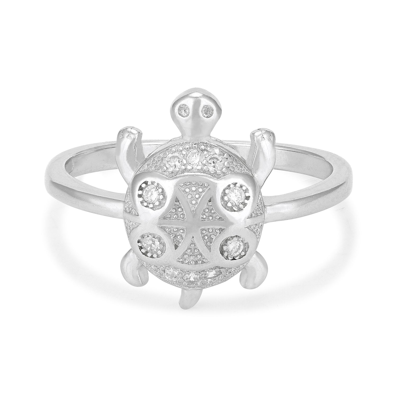 Elegant Tortoise 925 Sterling Silver Ring for Women