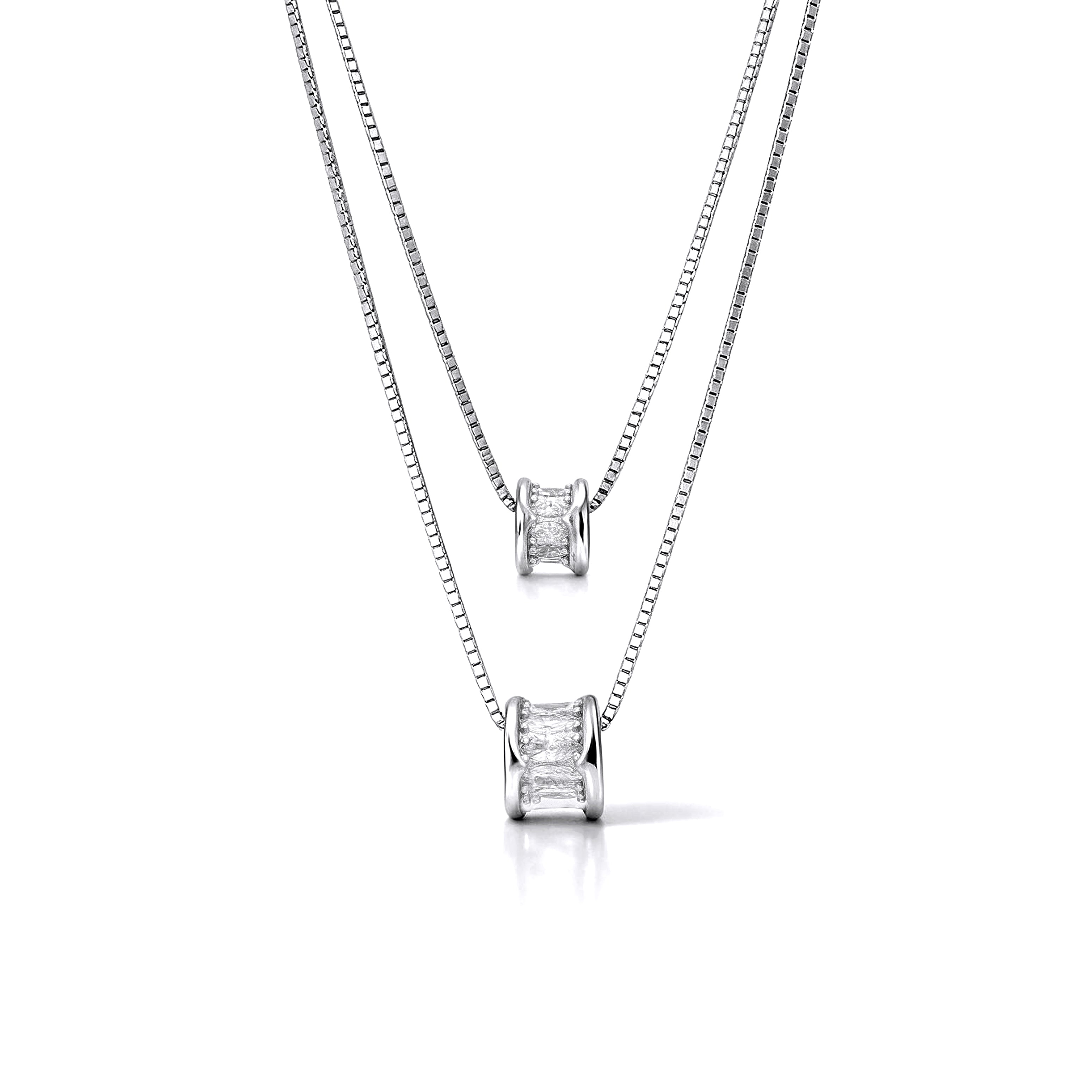 Elegant Twin Teardrop Stone Gold Silver