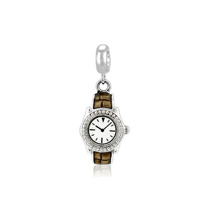 Elegant Watch 925 Sterling Silver Sparkle Pendant