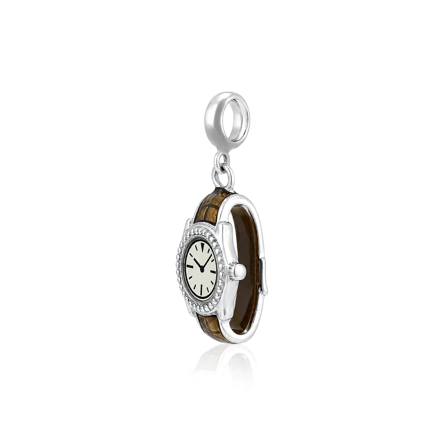 Elegant Watch 925 Sterling Silver Sparkle Pendant