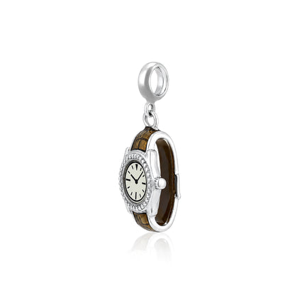 Elegant Watch 925 Sterling Silver Sparkle Pendant