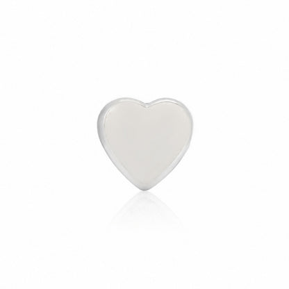 Elegant White Heart 925 Sterling Silver Signature Nose Pin