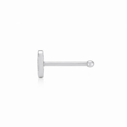 Elegant White Heart 925 Sterling Silver Signature Nose Pin