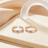 Elenza Turquoise Blue Enamel Rose Gold Toe Ring