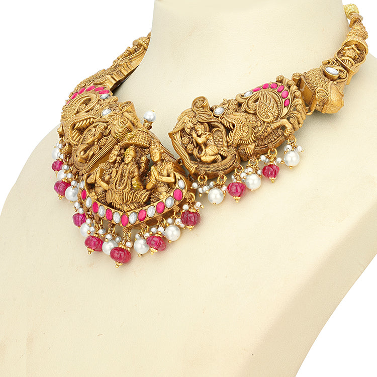 Elephant Motif 925 Sterling Silver Traditional necklace for women