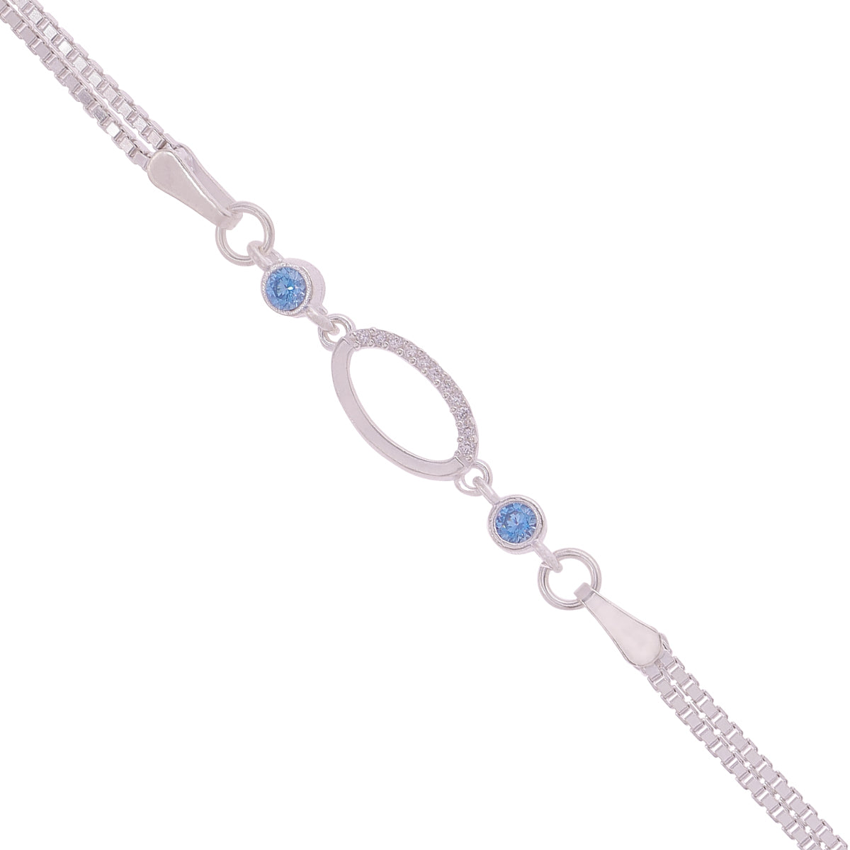 Elite Icy Blue Oval Bracelet
925 sterling silver