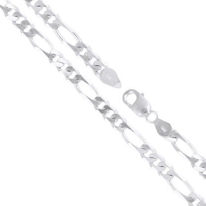 Elongated Curb Silver Chain Bracelet