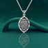 Embossed Arabic Text Sterling Silver Pendant