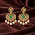 Emerald Heart 925 Sterling Silver Pearl Drop Earring for Women